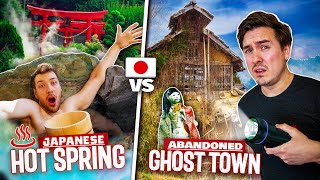 I Stayed in Japan's BIGGEST Hot Spring VS. Abandoned Ghost Town ♨️ Feat. @CDawgVA