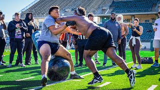 THE STRONGEST FOOTBALL PLAYERS EVER WENT AT IT! (OL vs DL 1on1’s for $10K)