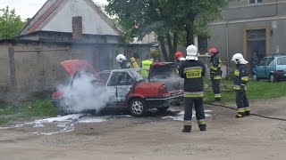 Bielawa, pożar samochodu