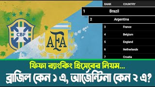 ব্রাজিল কেন ১ নম্বর, চ্যাম্পিয়ন হয়েও আর্জেন্টিনা কেন ২ নম্বর৷ ফিফা র‍্যাংকিং কীভাবে হিসেব করে ?