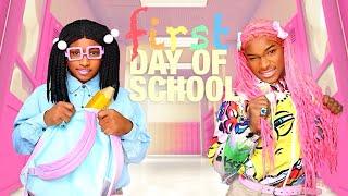 GRWU: CECE AND LELE FIRST DAY OF SCHOOL📓 + CECE GETS BOHEMIAN BRAIDS!!