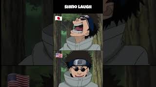 Laughing Shino Sub vs Dub. #naruto #anime #funny #shorts