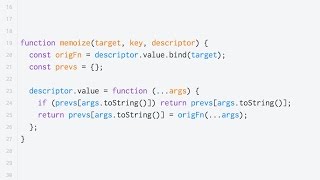 JavaScript Decorators: @memoize