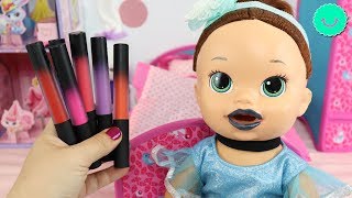 12 Pintalabios para SARA Baby Alive la muñeca viste de CENICIENTA