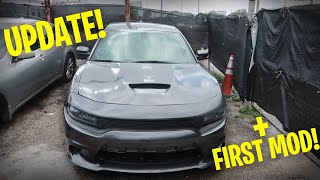Rebuilding A Wrecked 2018 Dodge Charger R/T !! (PART 2) UPDATE + FIRST MOD