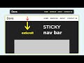 On Scroll Sticky Navbar Using Vanilla JavaScript | Fixed Navigation Bar