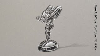 How to Draw the Spirit of Ecstasy - Rolls Royce Emblem - Chrome Sculpture