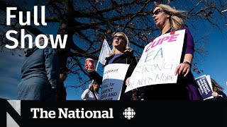 CBC News: The National | Education worker strike, U.S. midterms, Canada's coach