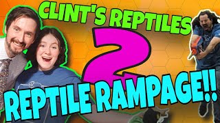 Clint's REPTILE RAMPAGE!!  Amazing Race! Clint's Trivia Challenge and NERF Battle!!