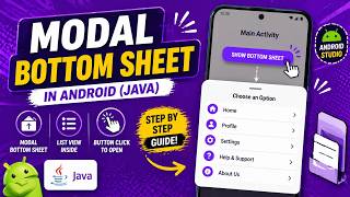 ANDROID - MODAL BOTTOMSHEET TUTORIAL IN JAVA