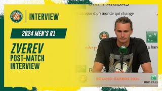 Zverev Round 1 post-match interview | Roland-Garros 2024