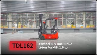 3-wheel forklift engineered with 80V technology ｜ TDL162