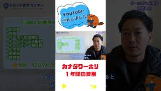 【徹底解説！】7分で分かる！カナダワーホリ１年間でかかる費用や収入について #shorts