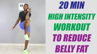 20 Minute High Intensity Workout to Reduce Belly Fat 🔥 230 Calories 🔥