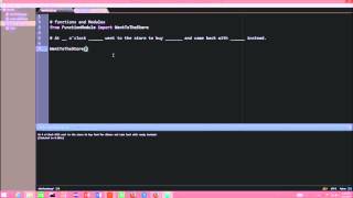 Python 2.7 Tutorial: 3.0 Functions and Modules