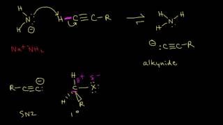 Alkyne acidity and alkylation | Alkenes and Alkynes | Organic chemistry | Khan Academy