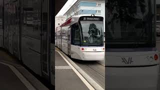 Einfahrt der Limmattalbahn beim Bahnhof Dietikon.