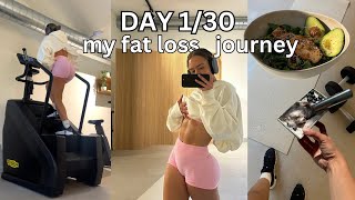 DAY 1/30 OF MY FAT LOSS JOURNEY: What I Eat & How I Train In A Day