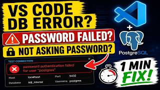 VS Code SQLTools Password Authentication Failed for User "postgres" | Fix Cached Password Issue
