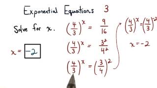 Exponential Equations Practice 3 - Visualizing Algebra