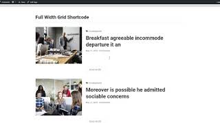create full width grid shortcode using post module WordPress Plugin