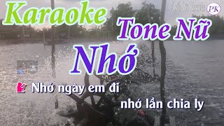 Karaoke Nhớ (Bossa Nova) - Tone Nữ (La Thứ Am) - Quốc Dân Karaoke