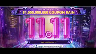 11.11 GearBest - 1,000,000,000 Coupons Rain