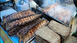 놀라운광경!! 쉴새없이 구워대는 오일장 등갈비구이, 호떡, 오란다강정 / Back Ribs, Hotteok, Oranda Gangjeong - Korean Street Food