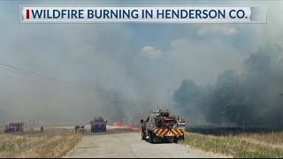 Henderson County setting up evacuation area due to 25-acre fire