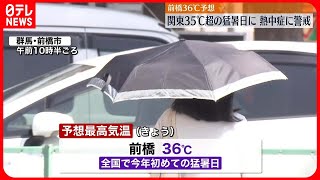 【熱中症に警戒必要】季節先取りの真夏の暑さ  関東では35度以上の猛暑日になる所も