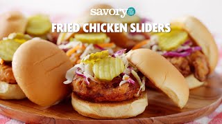 How to Make Fried Chicken Sliders | SavoryOnline
