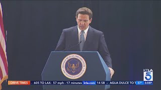 Florida Gov. Ron DeSantis visits Reagan Library in Simi Valley