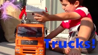 Toy Truck Videos for Children | JackJackPlays with Bruder, Tonka and Matchbox trucks
