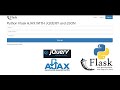 Python Flask AJAX WITH JQUERY and JSON | Sign Up using MySQLdb Database
