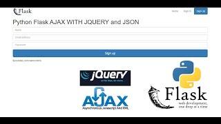 Python Flask AJAX WITH JQUERY and JSON | Sign Up using MySQLdb Database