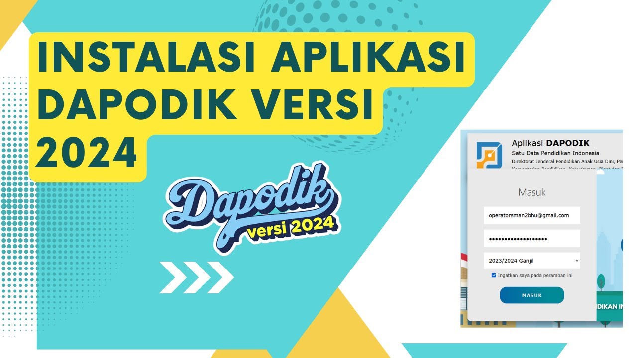 INSTALASI APLIKASI DAPODIK VERSI 2024 - YouTube