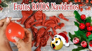 Genera Ingresos HAZ y VENDE FRUTOS ROJOS Navideños con GLOBOS y Material Reciclado 💯 como COMPRADOS