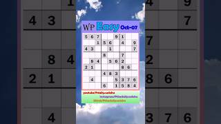 The Washington Post Daily #Sudoku 2025-10-07 Easy #WithError #puzzle #games #education #braingames