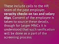 does hr verify salary slip