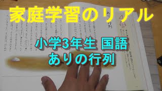 家庭学習のリアル 小学3年生 国語 ありの行列