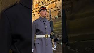 Brave guard protecting Edinburgh Castle #scottish #soldiers #army #scotland