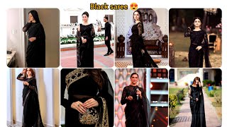 Most beautiful black saree collection|@blossy-nab