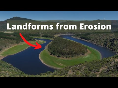 How does weathering create landforms?