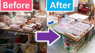 Craft Room Organization/Makeover! 💖😊 How I Cleaned and Organized my Crafting/Sewing Supplies