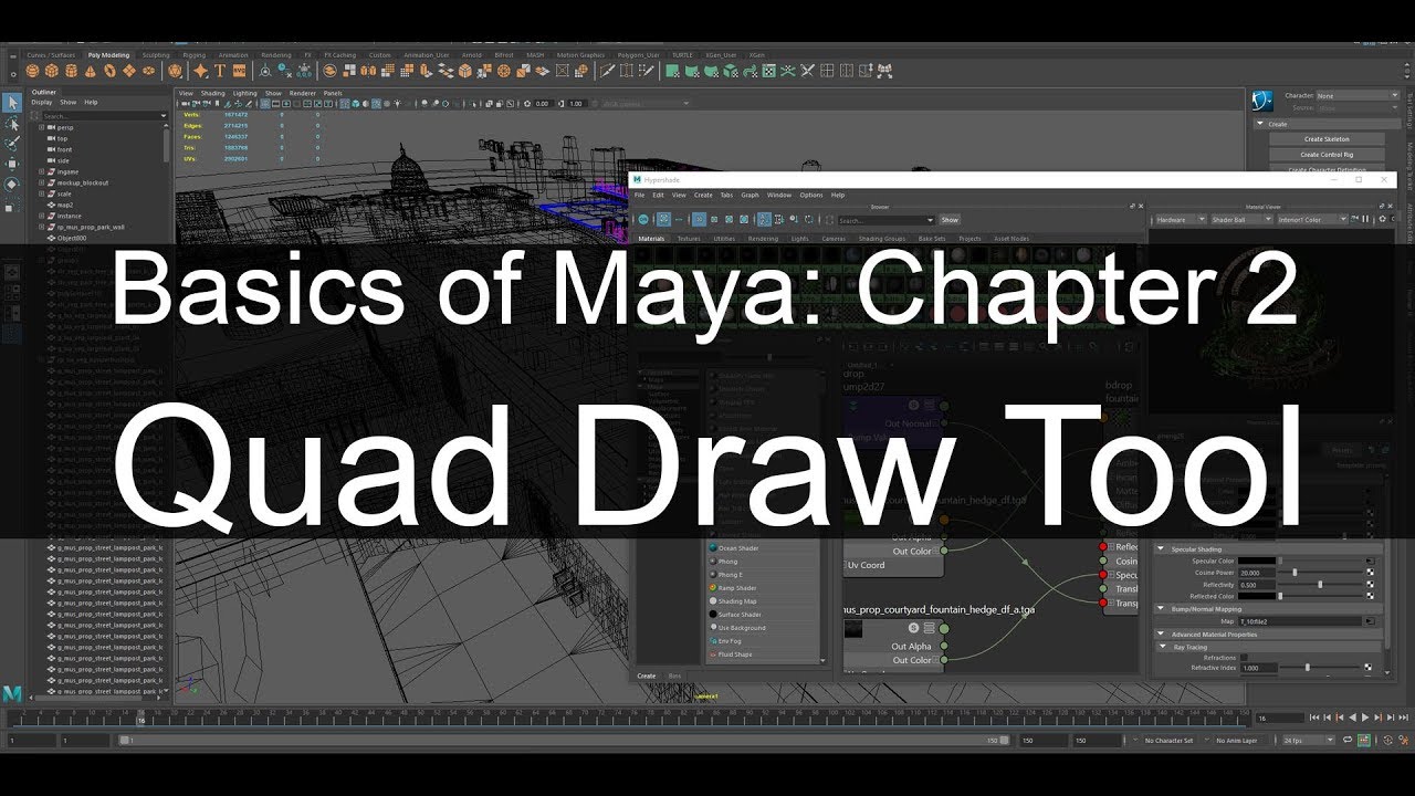 Basics Of Maya: Chapter 2 (Quad Draw Tool) - YouTube