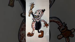 Drawing Art the Clown from #Terrifier in different styles Day 1: 30’s Cartoon! #art #clown #drawing