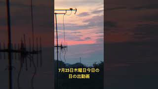 2024年7月25日木曜日今日の日の出🌅4時44分天気は晴れ☀️時々曇り🌥️時々雨☔最高気温は37度最低気温は24度暑い猛暑日🥵でした。