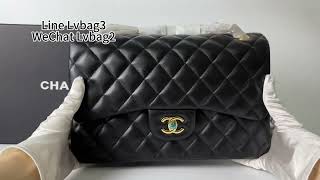 Chanel jumbo30 香奈兒Cf30黑羊金手袋 包包開箱