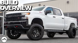 BUILD OVERVIEW: Lifted Chevy Silverado | Rough Country Lift Kit | 22x12 Fuel Sledge Wheel