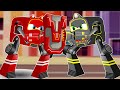 Supercar Rikki saves the city from the Transformer AI Super Robot XI